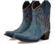 Corral Women's Distressed Blue Embroidery Triad Ankle Boot