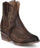 Corral Women's Circle G Tobacco Brown Zipper Round Toe Shortie Boot