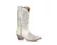 Corral Teens White Glitter Inlay & Embroidery Boots