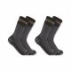 Carhartt Men's Heavyweight Synthetic-Wool Blend Boot Sock 2 Pack