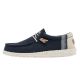 Hey Dude Men's Shoe Wally Linen Natrual Navy