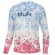 Huk Men's Fin America Fade Pursuit Long Sleeve Shirt