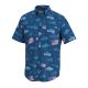 Huk Men's Kona Fish and Flags Short-Sleeve Button-Down Shirt