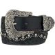 Tony Lama Women's Kaitlyn Crystal Black Belt