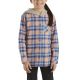 Carhartt Grils Long Sleeve Button Front Hooded Flannel Shirt