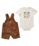 Carhartt Boys Infant Short Sleeve Onesie & Canvas Shortall Set