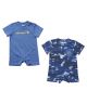 Carhartt Boys Infant Short-Sleeve Blue Camo 2-Piece Romper Set