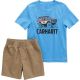 Carhartt Toddler Short-Sleeve Off Road T-Shirt and Canvas Short Set