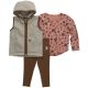 Carhartt Toddler Woodland Print Long Sleeve Sherpa Vest And Canvas Pant