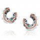Montana Western Mosaic Horseshoe Earrings