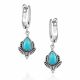 Montana Women's Simple Flourish Turquoise Earrings