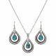 Montana Hitched Turquoise Teardrop Jewelry Set