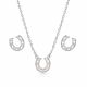 Montana Women's Delicate Glamour Horseshoe Jewelry Set