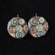 Blazin Roxx Ladies Beaded Flower Multi Colored Earrings