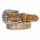 Angel Ranch Girls' Western Brown Belt With Embroidery