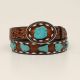 Angel Ranch Ladies Sunflower Turquoise Stone Belt