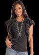Panhandle Women's Flutter Top with Dot Trim