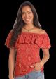 Panhandle Women's Slim Off The Shoulder Flounce Top