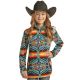 Panhandle Youth Teal Aztec 1/4 Zip Pullover