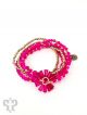 Pink Panache Four Strand Bead Bracelet