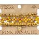 Pink Panache Mustard And Gold Bead Bracelet Set
