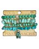 Pink Panache Teal Mix Bead Bracelet Set