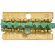 Pink Panache Green And Gold Bead Bracelet Set