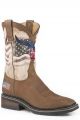 Roper Men's Americana Patriot Skull Flag Square Toe Boot