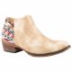 Roper Women's Fashion Ankle Boot Faux Leather Vamp With Serape Heel