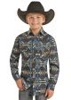 Rock & Roll Denim Boy's Cowboy Snap Front Shirt