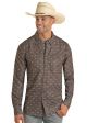 Rock & Roll Men's Tek Rip Stop Long Sleeve Snap Shirt