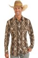 Rock & Roll Denim Men's Long Sleeve Aztec Snap Shirt
