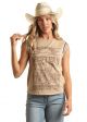 Rock And Roll Ladies Chain Fringe Graphic Tank