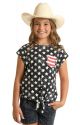 Rock & Roll Denim Girls Cowgirl Flag Tee