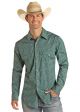 Rock & Roll Denim Men's Paisley Print Long Sleeve Button Shirt