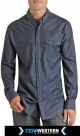 Rock & Roll Denim Men's Tech Western Slim Fit Geo Print Snap Shirt