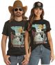 Rock & Roll Denim Dale Brisby Pow Pow Graphic Black Tee