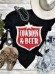 Texas True Threads Women's Cowboys & Beer Tee