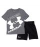 Under Armour Boys' Short Sleeve Tilted Big Logo Tee & Short Set