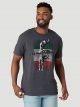 Wrangler Men's Mexico Horse Rider Graphic T-Shirt Navy Heather