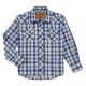 Wrangler Boy's Retro Western Snap Plaid Shirt With Front Sawtooth Pockets