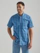 Wrangler Men's Rugged Wear Short Sleeve Wrinkle Resist Plaid Button Down Shirt