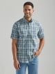 Wrangler Rugged Wear Men's Short Sleeve Wrinkle Resist Plaid Button Down Shirt