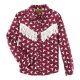 Wrangler Girls Burgundy Western Snap Shirt