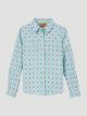 Wrangler Girl's Long Sleeve Geo Print Western Snap Shirt