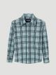 Wrangler Boy's Long Sleeve Wrinkle Resist Western Snap Plaid Shirt