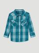 Wrangler Toddler Long Sleeve Snap Front Plaid Western Shirt