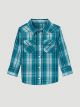 Wrangler Toddler Long Sleeve Snap Front Plaid Western Shirt