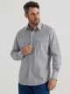 Wrangler Men's Wrinkle Resist Long Sleeve Western Snap Stripe Shirt