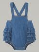 Wrangler Infant Sleeveless Ruffle Denim Romper